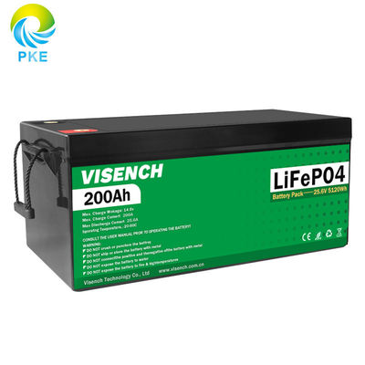 Visench Fábrica direta Lítio 12V 24V 100Ah 120Ah 200Ah Profundo 6000 Ciclos com BMS para sistema de armazenamento de energia do inversor solar