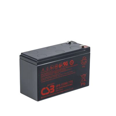 Bateria CSB UPS123607 12V 360W 7Ah de alto desempenho recarregável sem manutenção VRLA 7Ah Bateria para UPS Data Center
