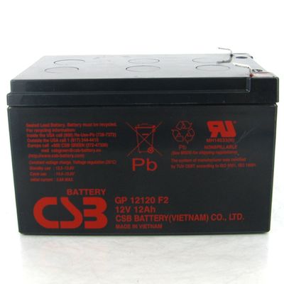 CSB Bateria GP12120 12V 12Ah Bateria AGM recarregável de alto desempenho sem manutenção