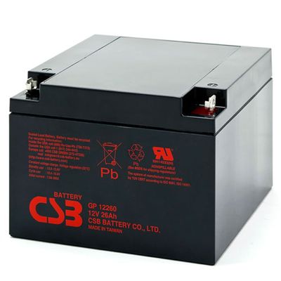 CSB GP12260 12V 26Ah Armazenamento de energia Manutenção gratuita VRLA recarregável 12V 26Ah CSB AGM Bateria
