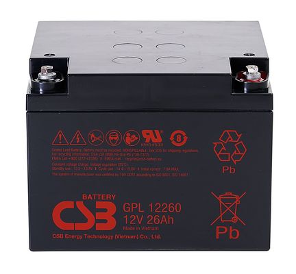 GPL12260 12V 26Ah Bateria CSB Bateria recarregável de longa vida