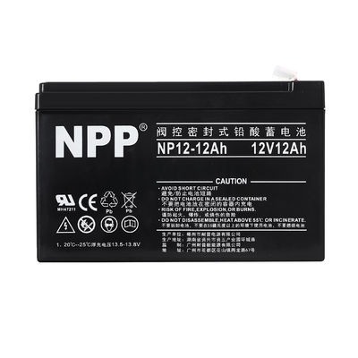 NPP NP12-12Ah melhor armazenamento de energia manutenção gratuita recarregável selou ácido de chumbo 12V 12Ah bateria