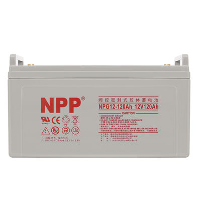 NPP NPG12-120Ah AGM Deep Cycle Gel Bateria 24A Relação de Carregamento Segura e livre de manutenção Altura 208±2mm 8.19inch