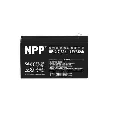NPP NP12-7.5Ah Melhor armazenamento de energia Manutenção gratuita Bateria de gel de chumbo selado recarregável 12V 7,5Ah