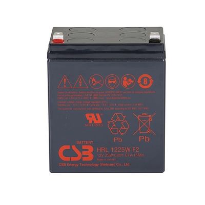 CSB HRL1225W F2 Bateria de Ácido de Chumbo Selada de Corrente Extremamente Alta 12V 25W 12V 5Ah Bateria de Gel Com Terminal F2
