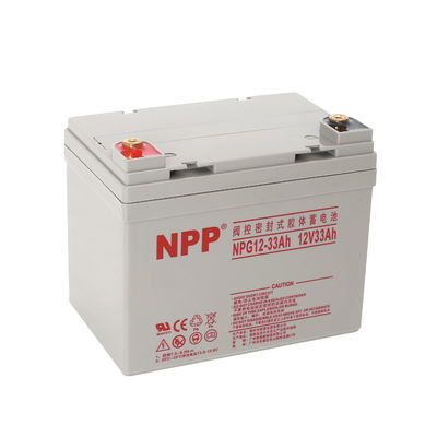 NPP NPG12-33 Depósito de energia de ciclo profundo Manutenção Gratuita Bateria recarregável de gel de chumbo selado 12V 55Ah